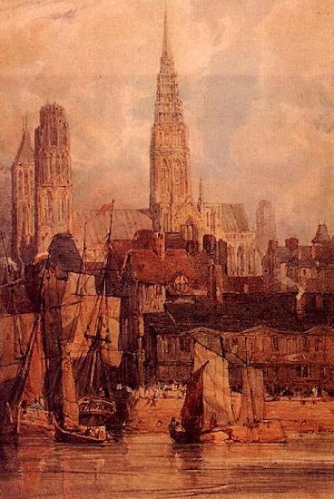 Richard Parkes Bonington Rouen from the Quais